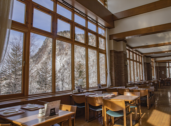 北海道 层云峡 峡谷顶部餐厅